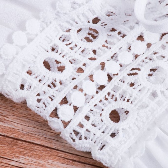 RESTOCKED!! Long White Semi-Sheer Cover Up - Picture 6 of 16